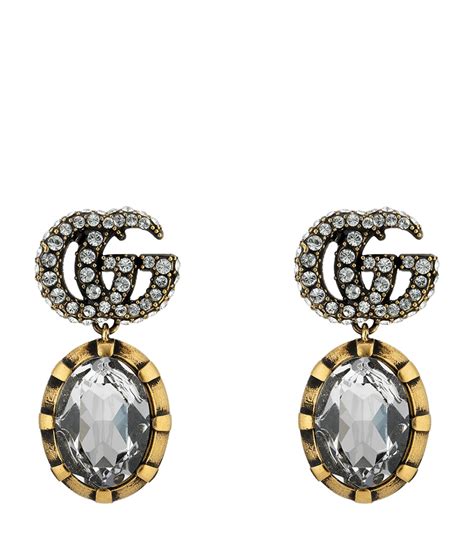 gucci black stone earrings|gucci earrings on sale.